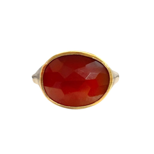 Mixed Metal Agate Ring