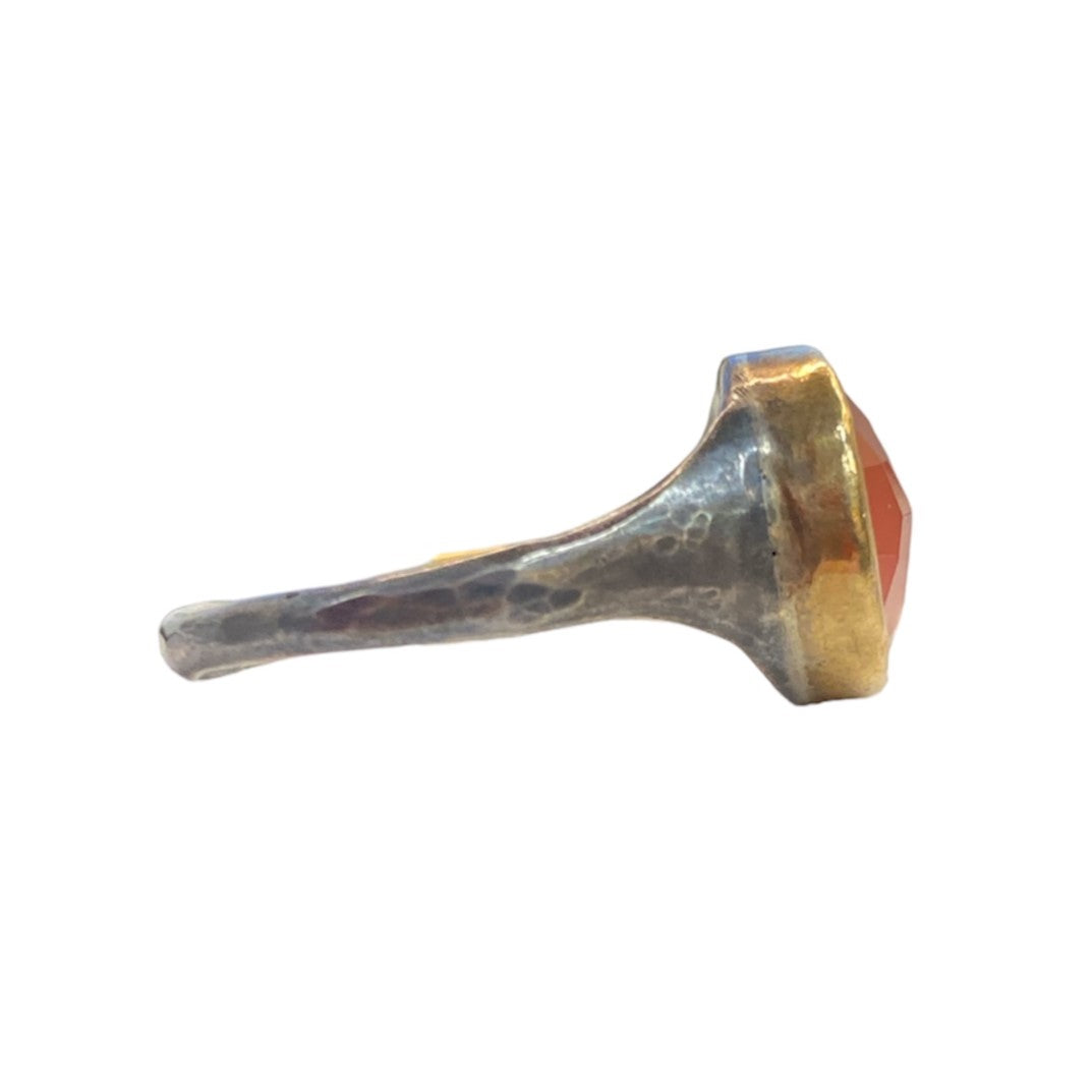 Mixed Metal Agate Ring