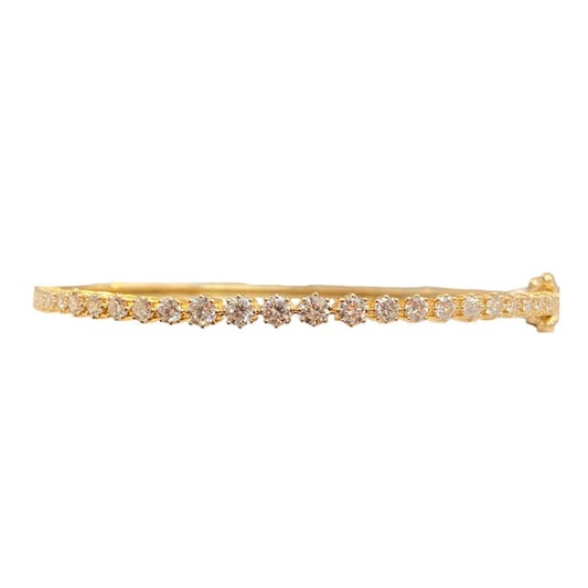 Graduated Diamond Six Prong Hinge Bracelet