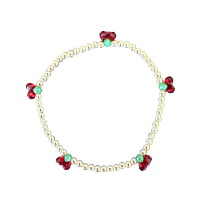 Cherries Beaded Bracelet