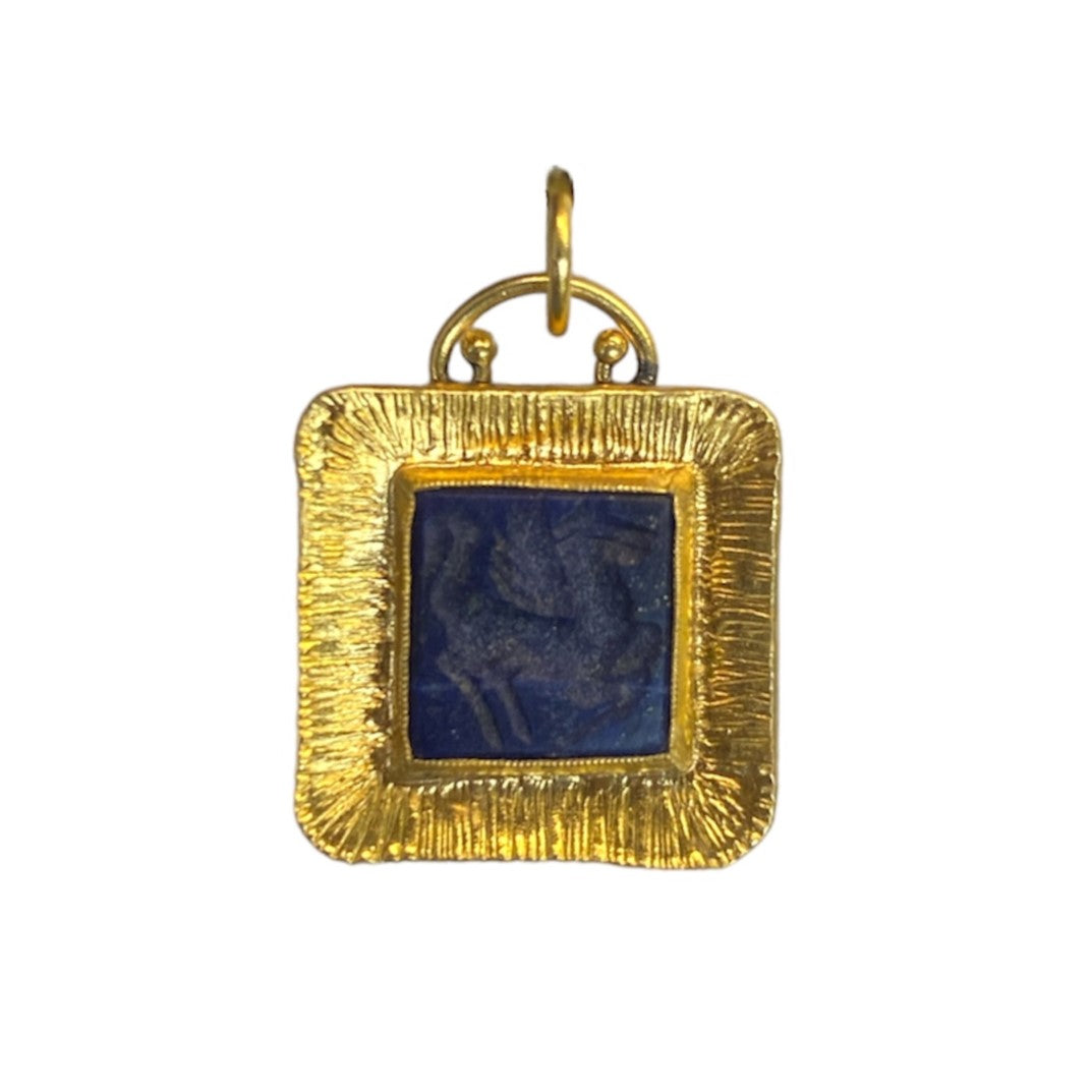 Intaglio Lapis Pegasus Charm