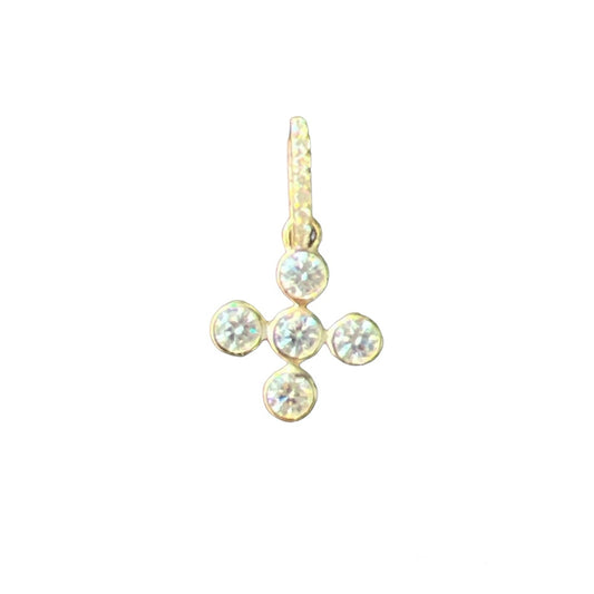 Diamond Cross Charm with Inside Out Diamond Loop