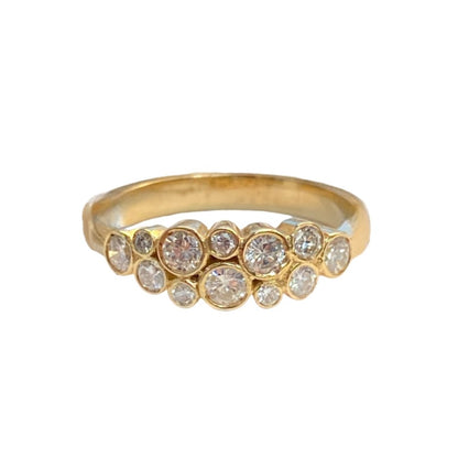 Diamond Cluster Bezel Set Ring
