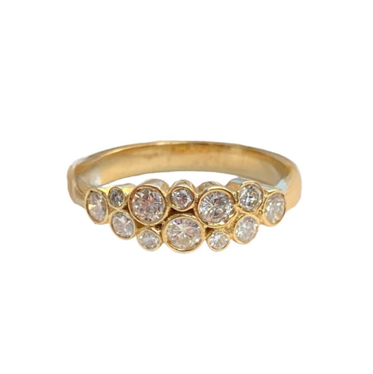 Diamond Cluster Bezel Set Ring
