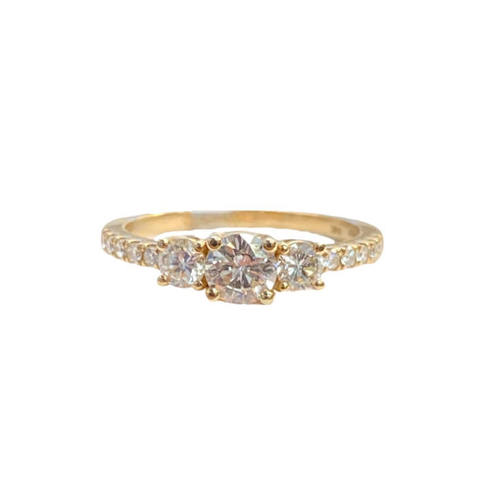 Round Diamond Trio Ring