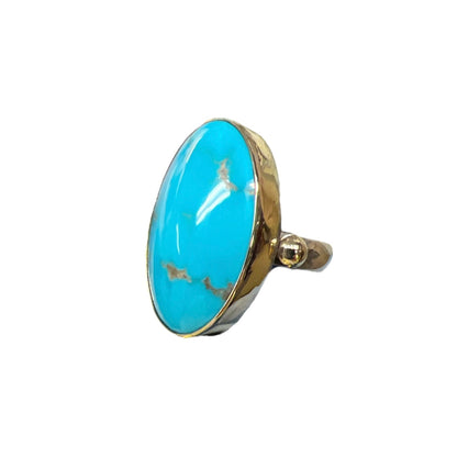 Mixed Metal Campitos Turquoise Cabochon Ring