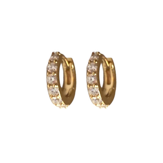 0.33 ctw Yellow Gold Diamond Huggies