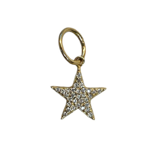 Mini Pave Diamond Star Pendant