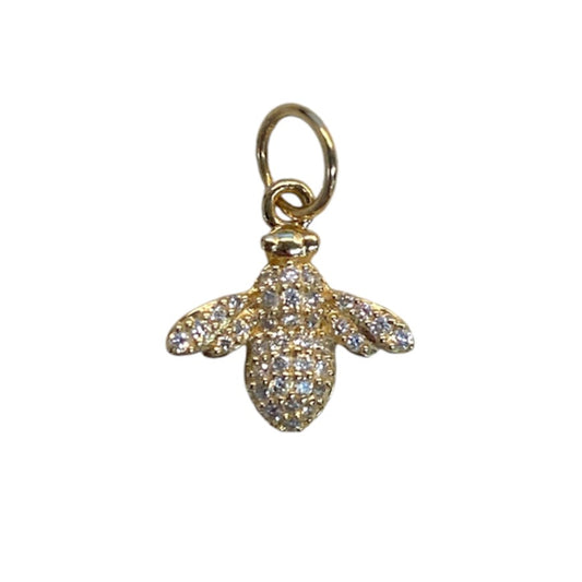 Mini Pave Diamond Bee Pendant