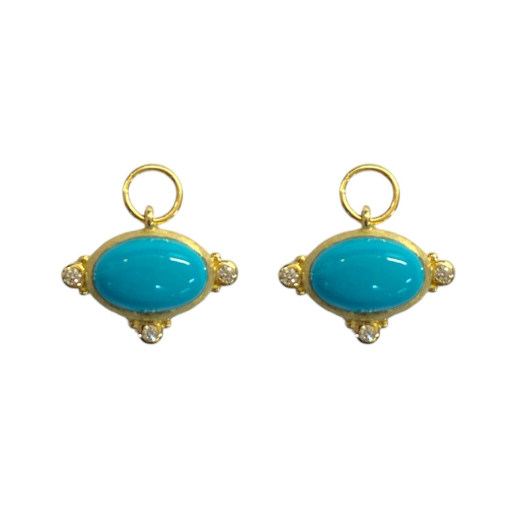 Provence Faceted Oval and Diamond Earring Charms