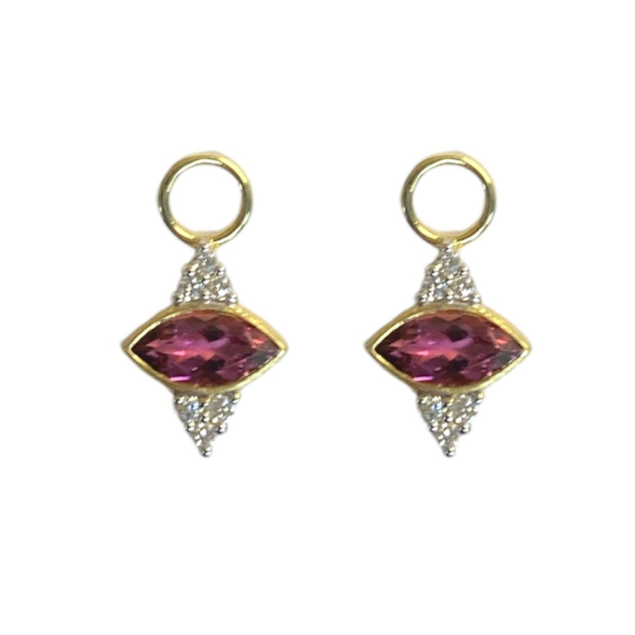 Provence Pink Tourmaline Marquise Earring Charms
