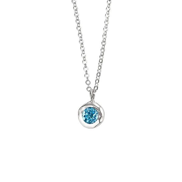 Ripple Necklace with Blue Topaz