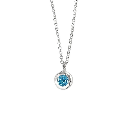 Ripple Necklace with Blue Topaz