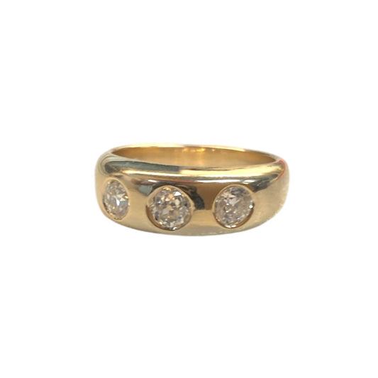 Round Diamond Trio Dome Ring