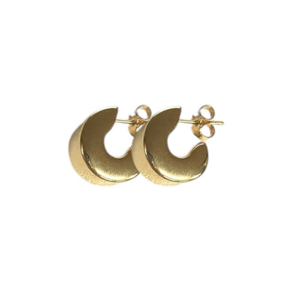 Chunky Gold Squared Hoops