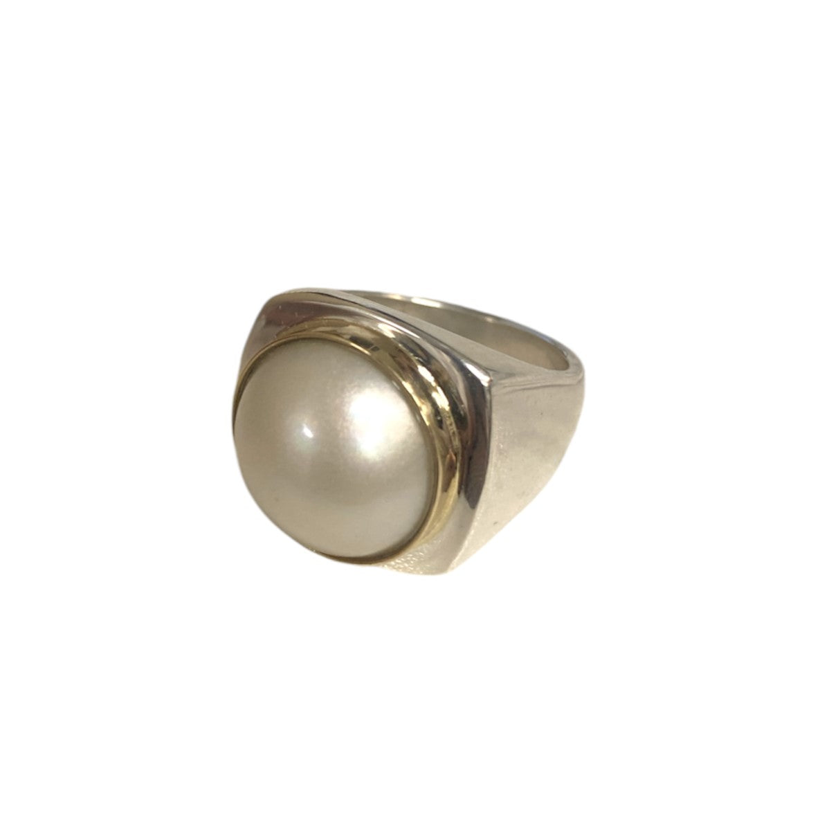 Mabe Pearl Mixed Metal Ring