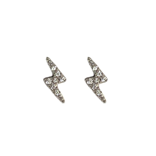 Pave Diamond Lightning Bolt Studs