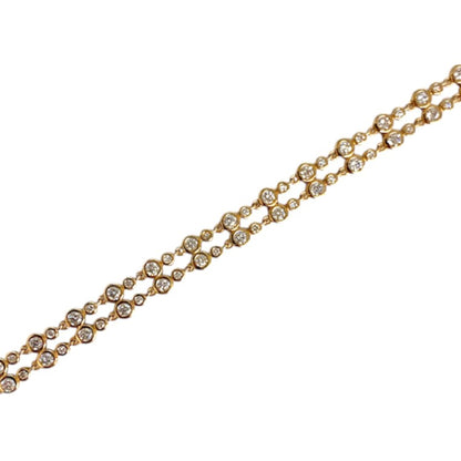 Double Row Diamond Bezel Tennis Bracelet