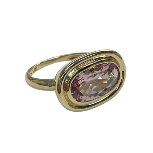 Morganite Bezel Ring Large