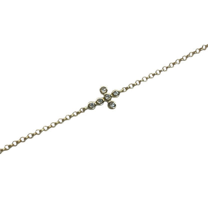 Diamond Bezel Cross Bracelet