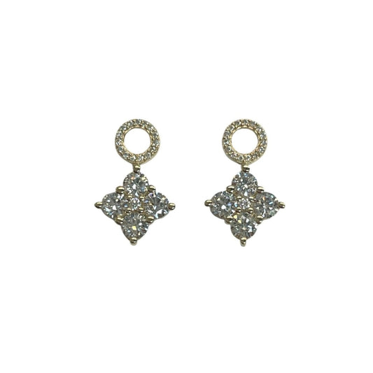Diamond Quatrefoil Earring Charms