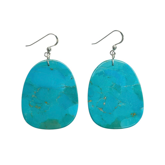 Large Turquoise Dangle Earrings