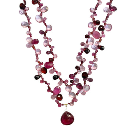 Rubellite & Pink Tourmaline Necklace