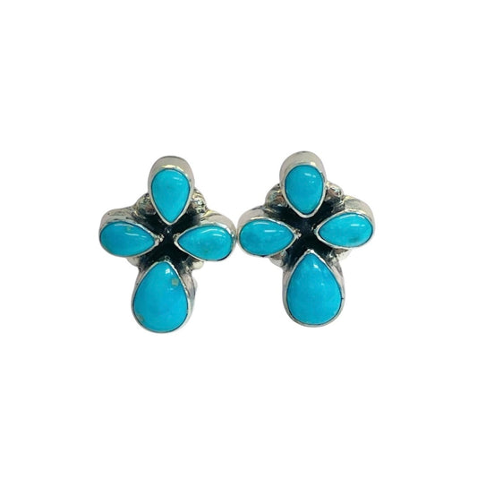 Turquoise Cross Studs