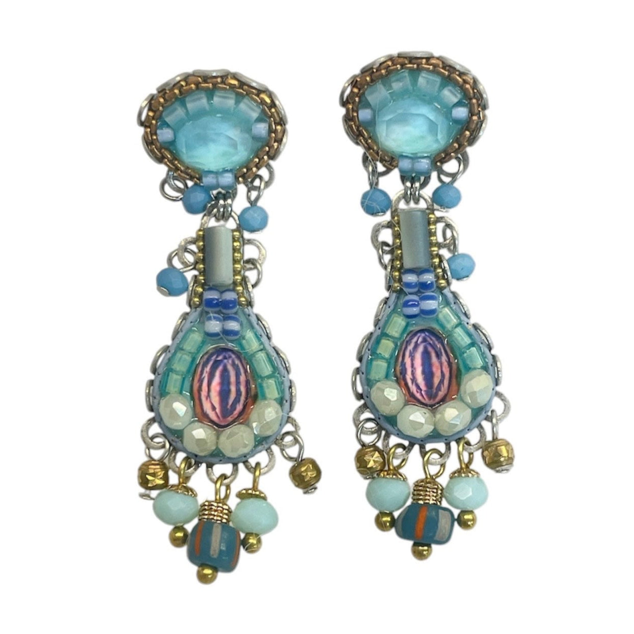 Small Blue Bird Earrings