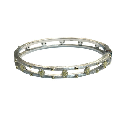 Mixed Metal Two Row Bracelet