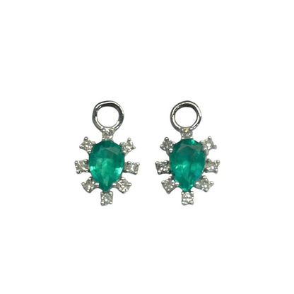 Diamond & Emerald Earring Charms
