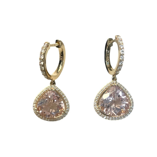 Diamond & Morganite Earrings