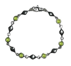 Peridot & Teardrop Bracelet