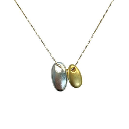Gold & Matte Silver Charm Necklace