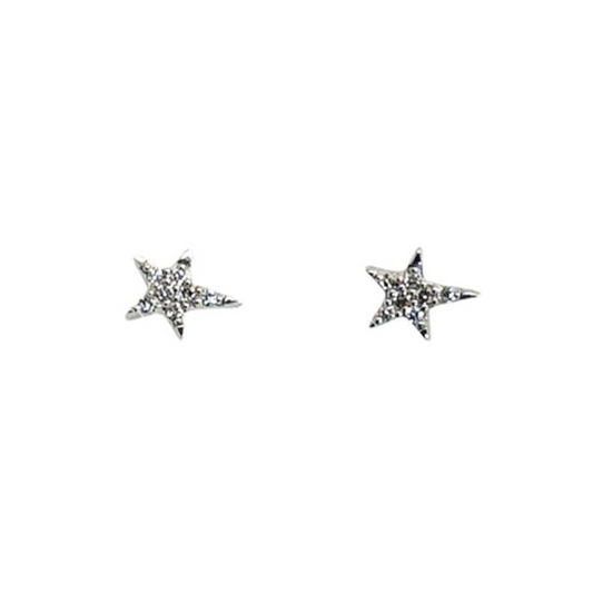 Pave Diamond Star Earrings