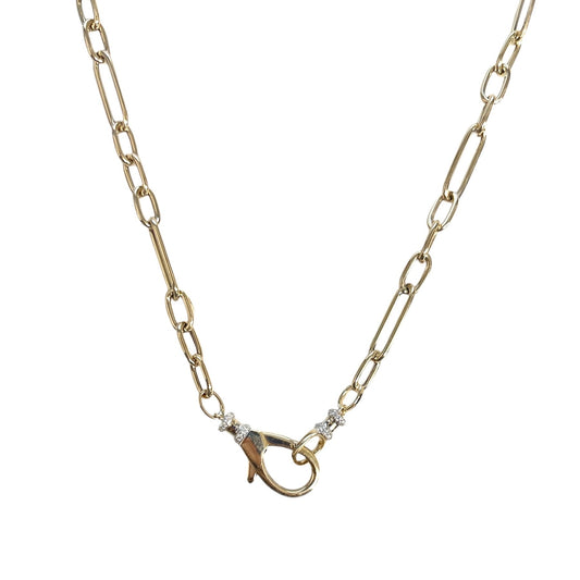 Gold Chain with Diamond Clasp