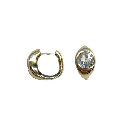 White Topaz Huggies