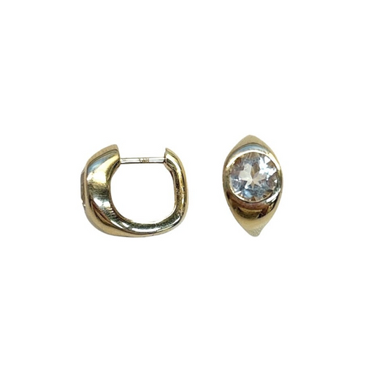 White Topaz Huggies