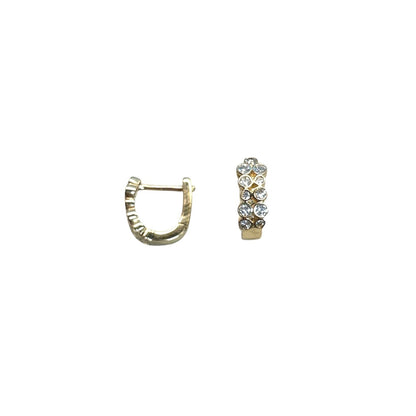 Bezel Set Diamond Huggies