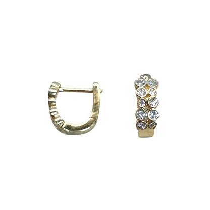 Bezel Set Diamond Huggies