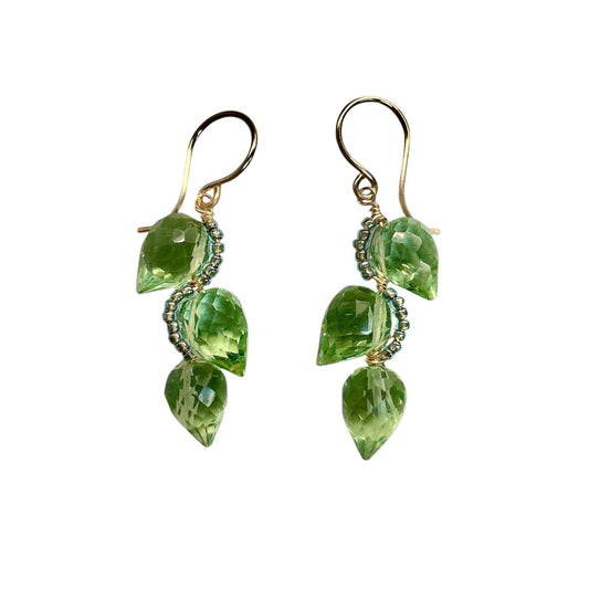 Green Quartz Earrings