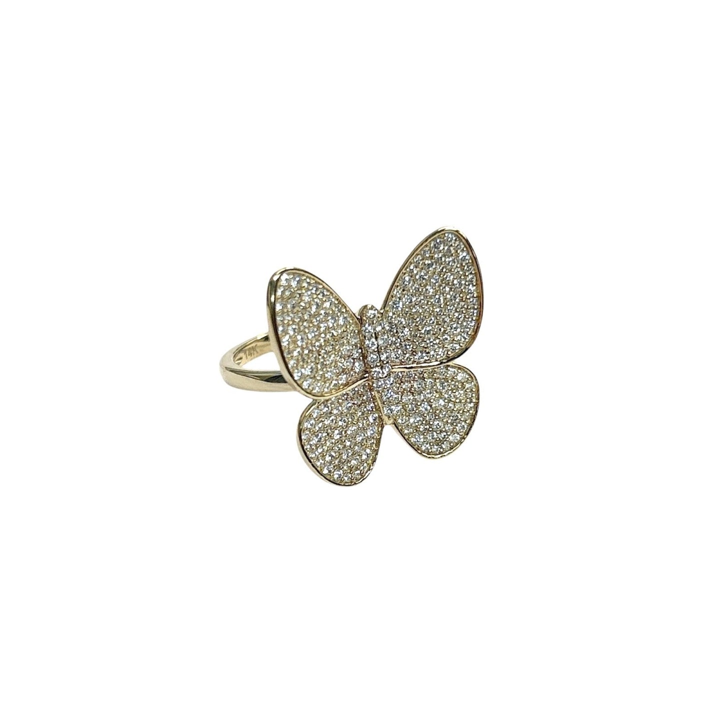 Diamond Butterfly Ring