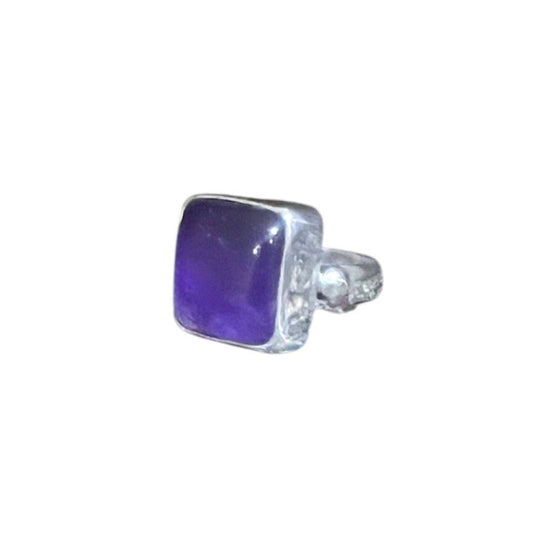 Cabochon Amethyst Silver Ring