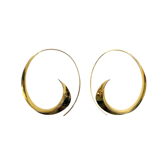 Hand Forged Vermeil Swirl Earrings