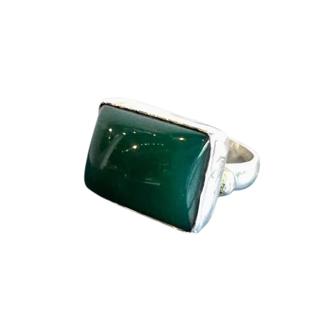 Green Onyx & Sterling Silver Ring