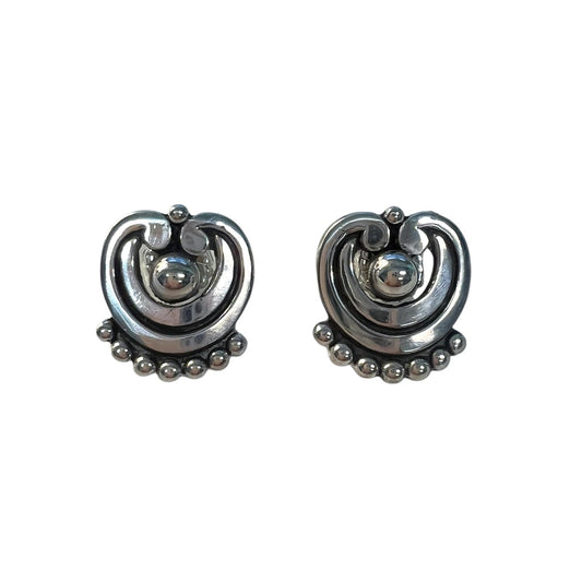 Vintage Los Castillo Silver Earrings
