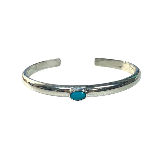 Bezel Set Turquoise Cuff Braclet