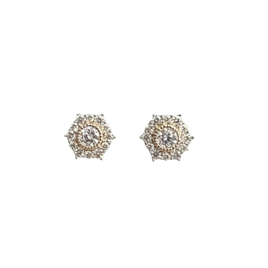 Diamond Flower Studs
