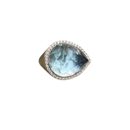 Lisse Labradorite Sideways Pear Ring