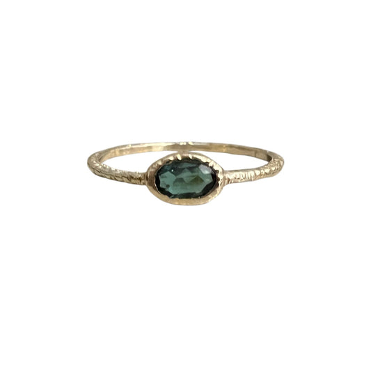 Textured Green Tourmaline Ring